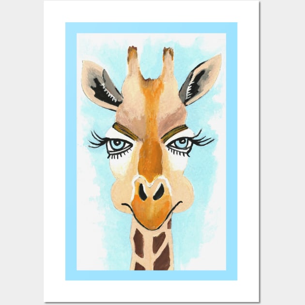 THE Flirt Giraffe Painting Wall Art by SartorisArt1